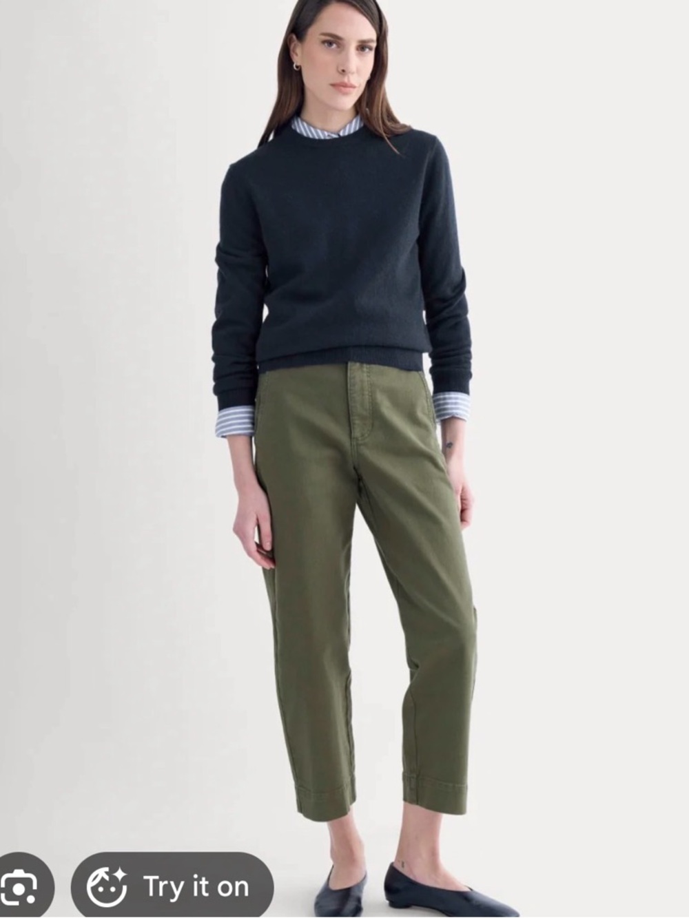 Everlane Olive Utility Stretch-Leg Chinos